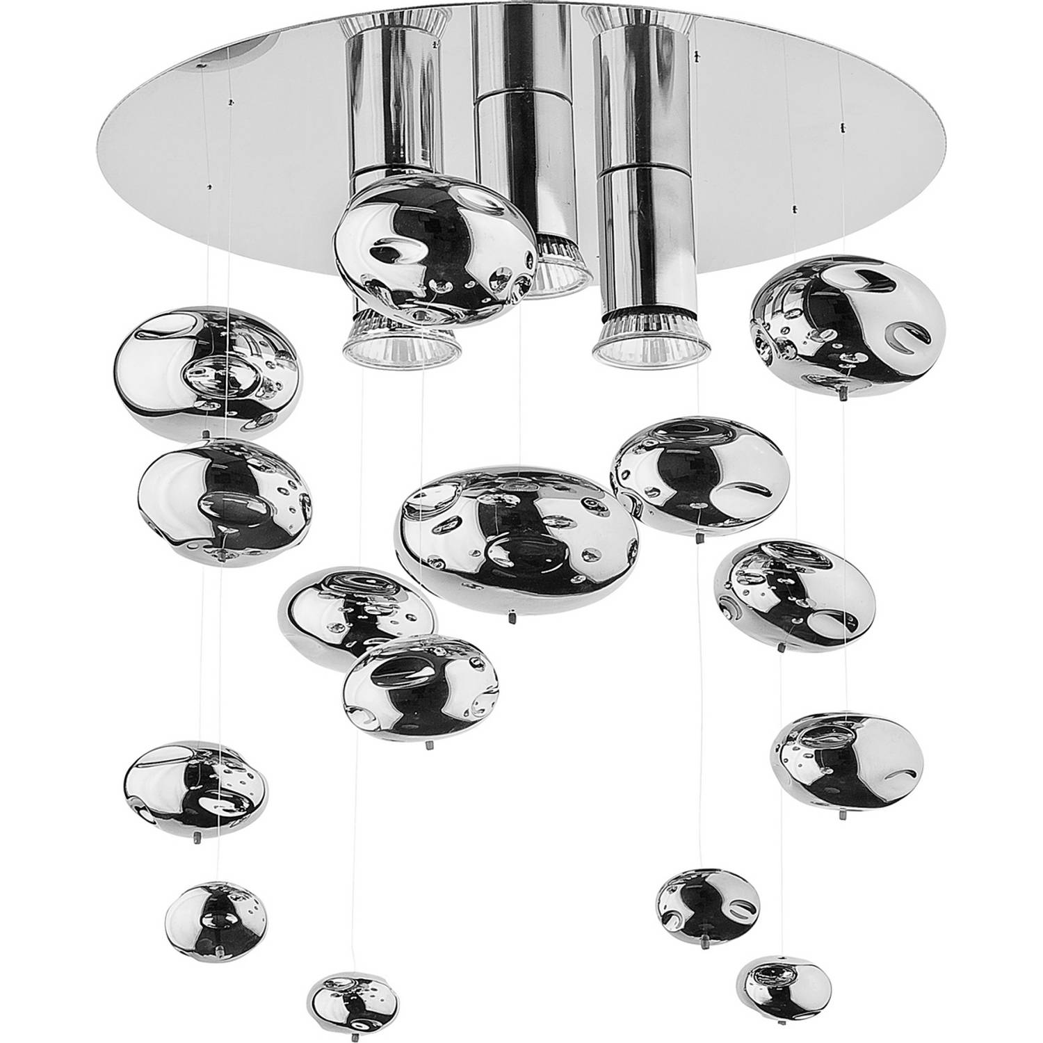 Nowodvorski Plafondlamp Salva 3 lichts H 36 cm B 35 cm chroom