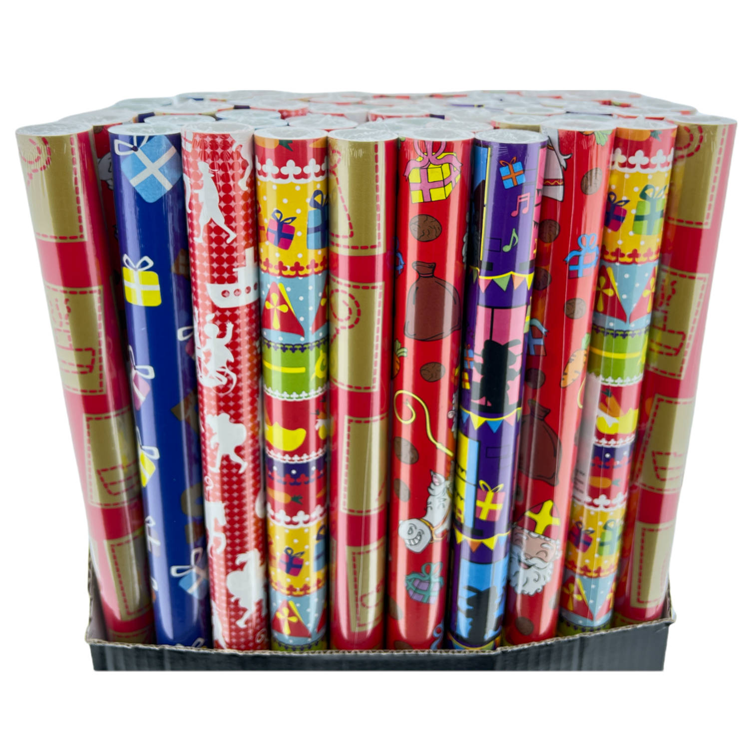 60 rollen XL Sinterklaas cadeaupapier inpakpapier - 3 meter x 70 cm
