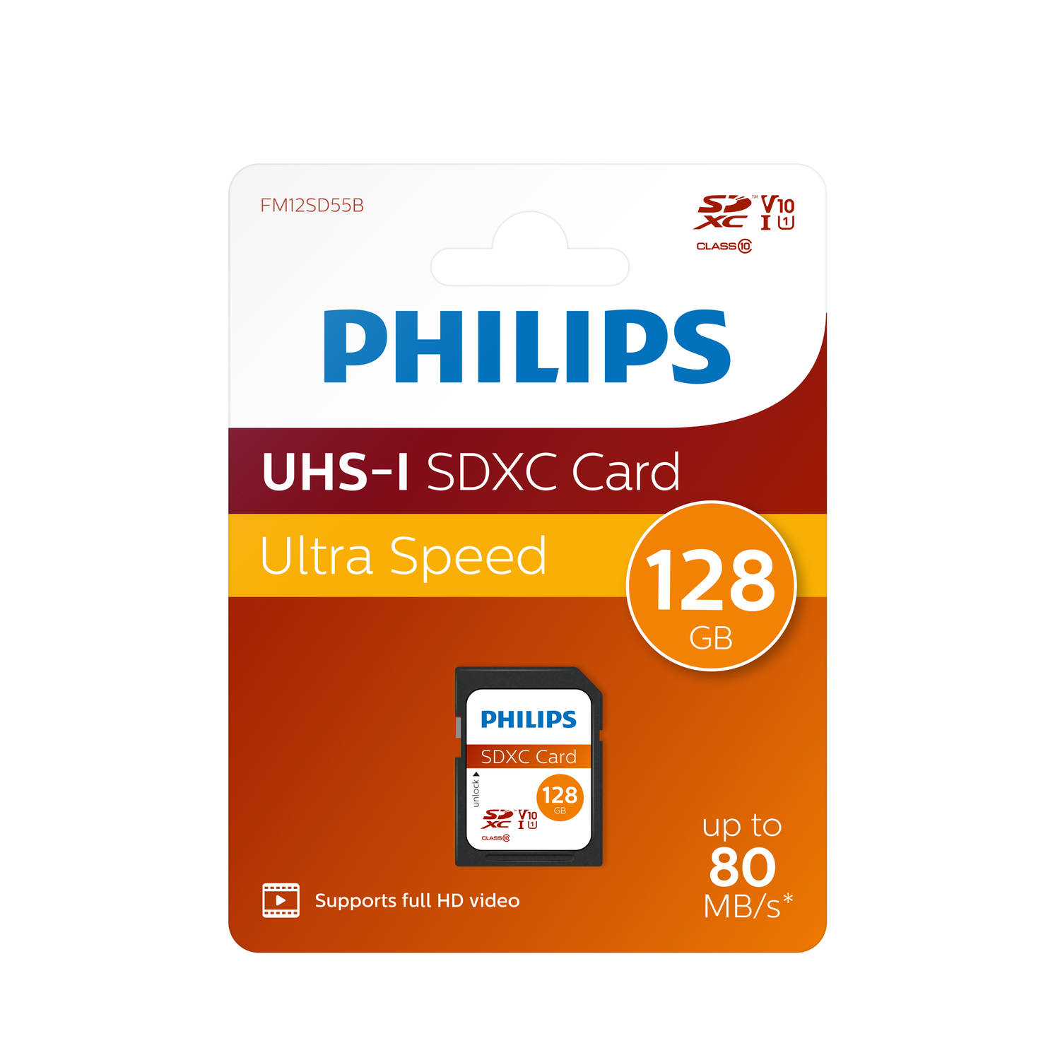 Philips SDXC-kaart 128 GB Class 10