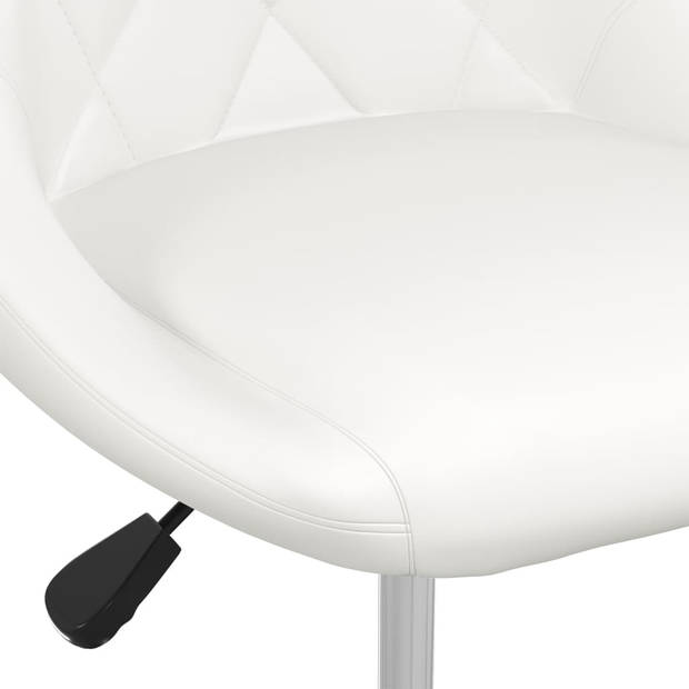 vidaXL Eetkamerstoelen 2 st kunstleer wit