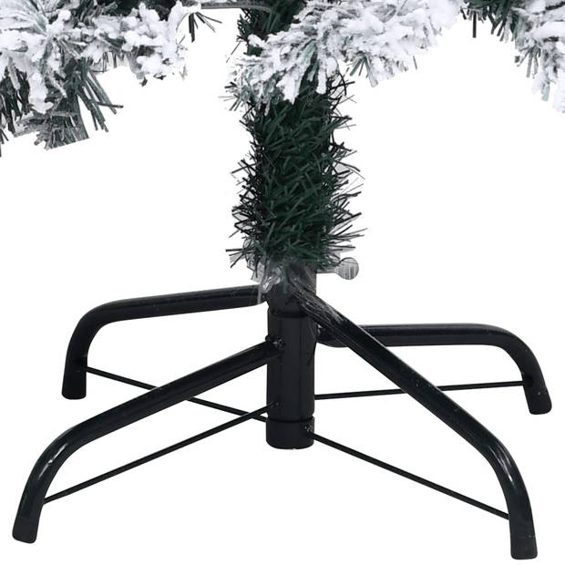 vidaXL Kunstkerstboom met sneeuwvlokken 300 cm PVC groen