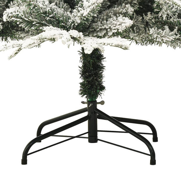 vidaXL Kunstkerstboom met sneeuwvlokken 150 cm PVC en PE groen