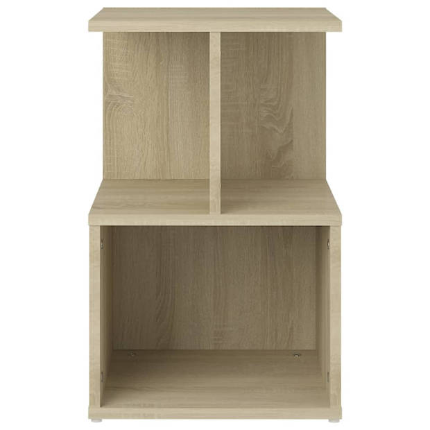 vidaXL Nachtkastjes 2 st 35x35x55 cm bewerkt hout sonoma eikenkleurig