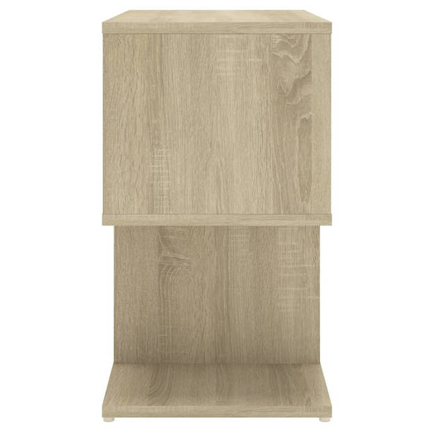 vidaXL Nachtkastjes 2 st 50x30x51,5 cm bewerkt hout sonoma eikenkleur