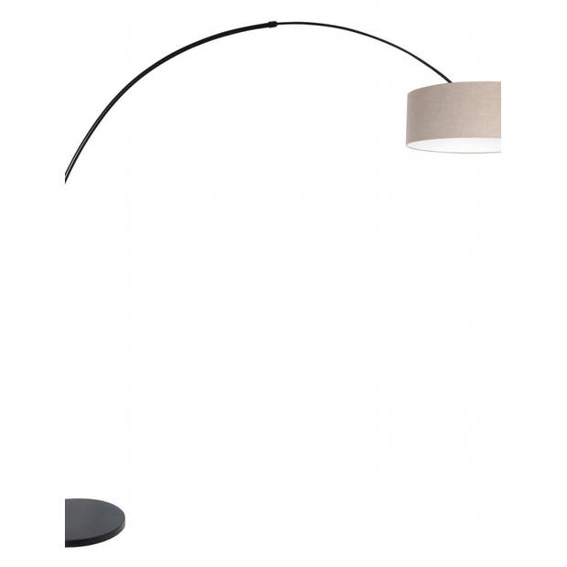 Steinhauer Vloerlamp Sparkled light 9900 zwart kap grijs linnen