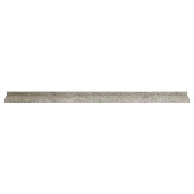 The Living Store Wandschap - Betongrijs MDF - 100 x 9 x 3 cm (B x D x H)