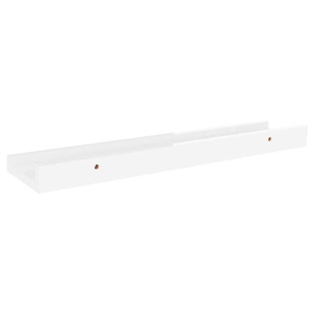 vidaXL Wandschappen 2 st 40x9x3 cm hoogglans wit