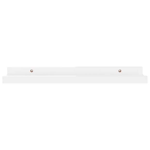 vidaXL Wandschappen 2 st 40x9x3 cm hoogglans wit