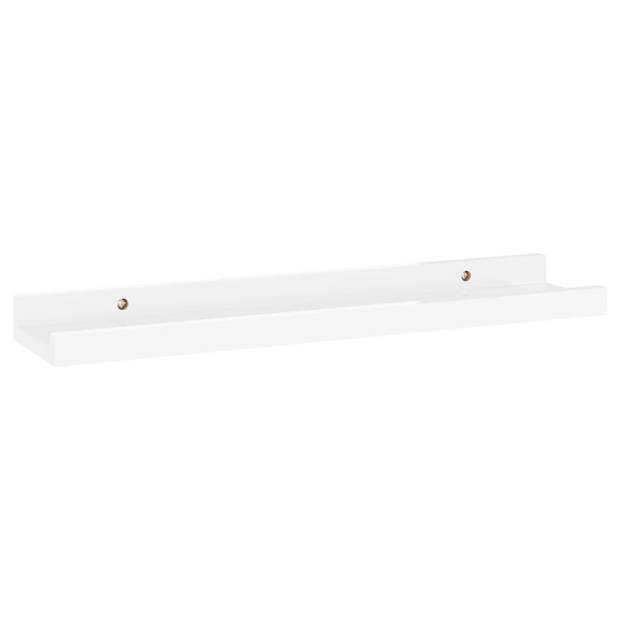 vidaXL Wandschappen 2 st 40x9x3 cm hoogglans wit