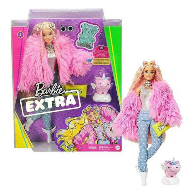 Barbie tienerpop Extra meisjes textiel roze/wit 15-delig