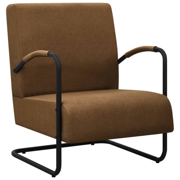 vidaXL Fauteuil stof bruin