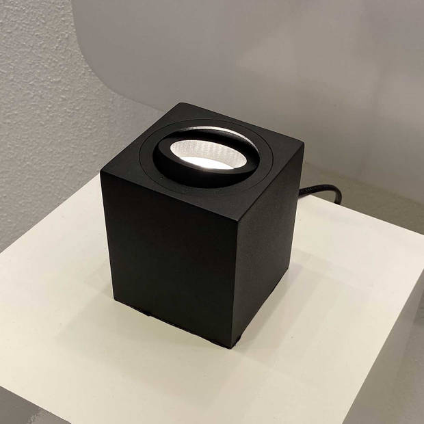 Highlight Tafellamp Rebel vierkant B 8 cm zwart