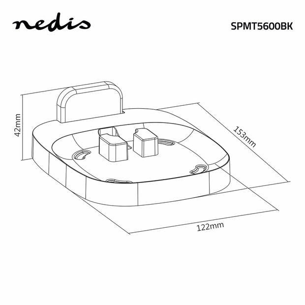 Nedis Speakerbeugel - SPMT5600BK - Zwart