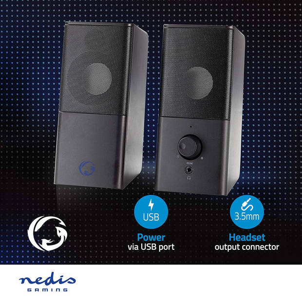 Nedis Gaming Speaker - GSPR10020BK