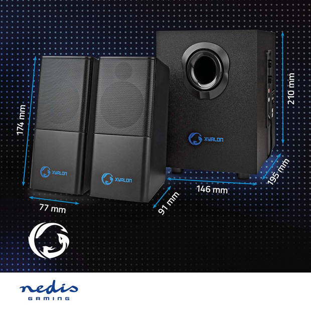 Nedis Gaming Speaker - GSPR10021BK