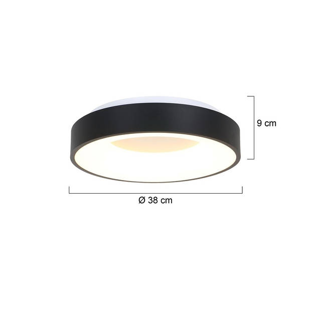 Steinhauer Plafondlamp Ringlede Ø 38 cm 2562 zwart