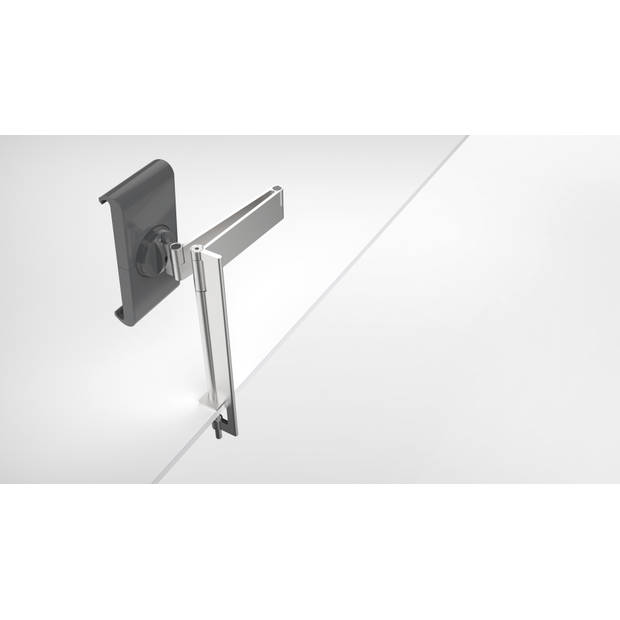 Durable tablethouder - Zilver - 360°C draaibaar - Inclusief tafelklem