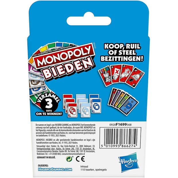 Monopoly kaartspel Bieden (NL)