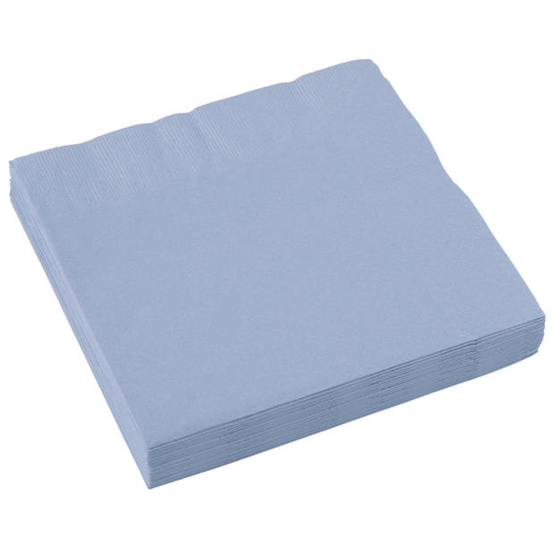 Amscan servetten 33 x 33 cm papier blauw 20 stuks