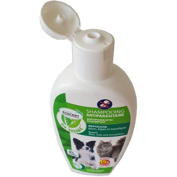 VETOCANIS Biologische anti-vlooien- en tekenshampoo - 200 ml - ECOCERT gecontroleerd - Voor katten en honden