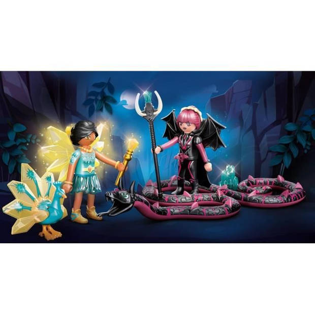 Playmobil Crystal Fairy en Bat Fairy met totemdieren 70803