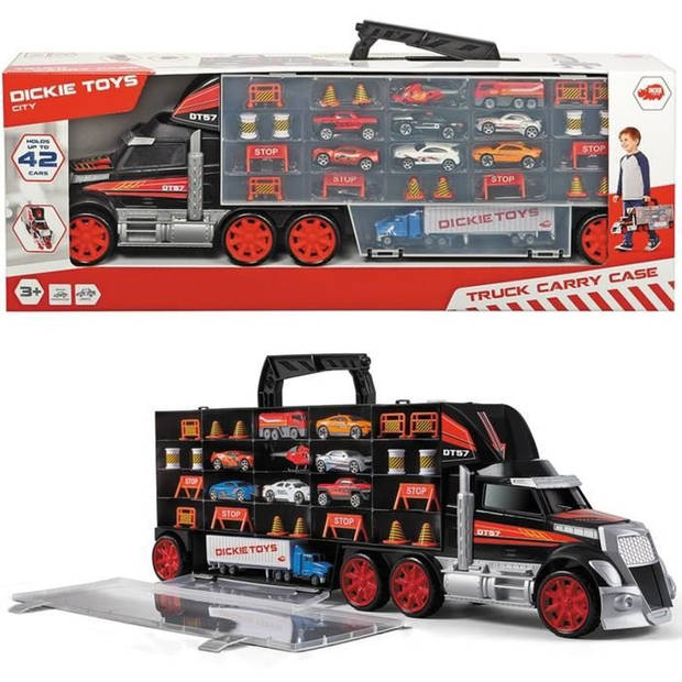 Simba.dickie.group autotransporter 62cm met handvat - transportkoffer voor vrachtwagens - dickie toys