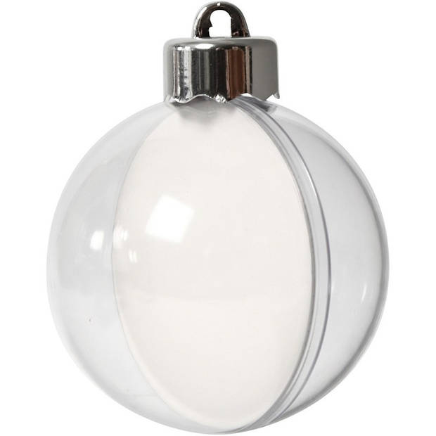 Kerstballen - 8x - transparant - DIY - 6 cm - Kerstversiering/decoratie - Kerstbal