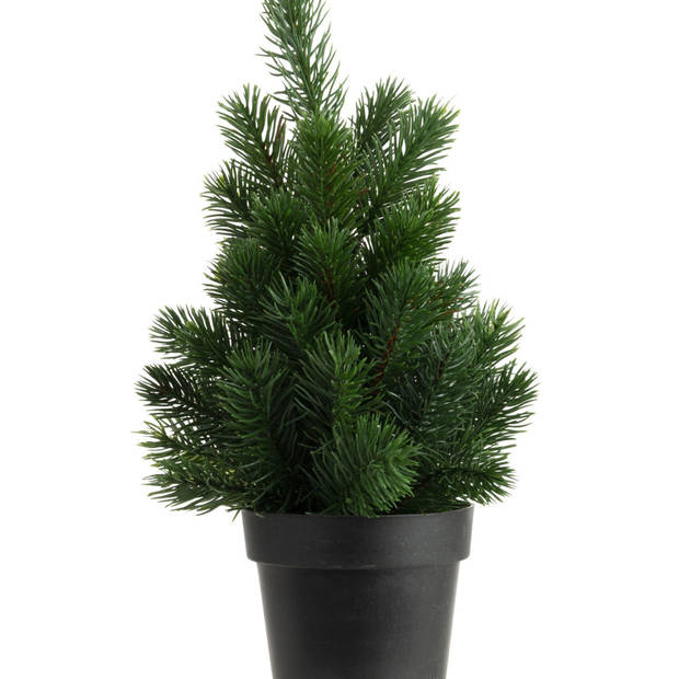 Kunstboom/kunst kerstboom groen 22 cm - Kunstkerstboom