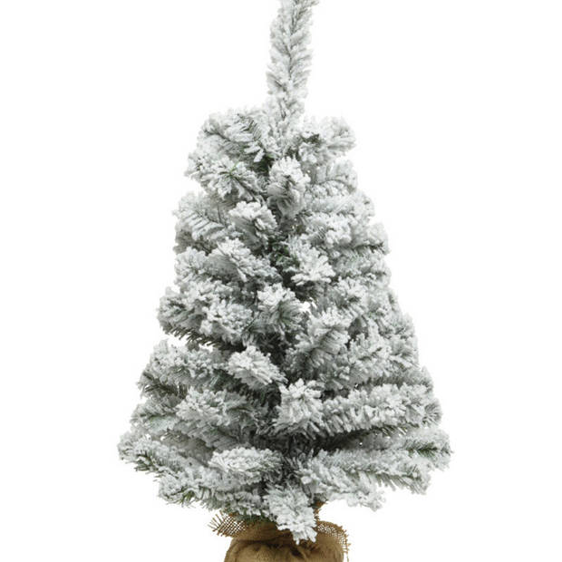 Everlands Kunstkerstboom - met sneeuw - 75 cm - Kunstkerstboom
