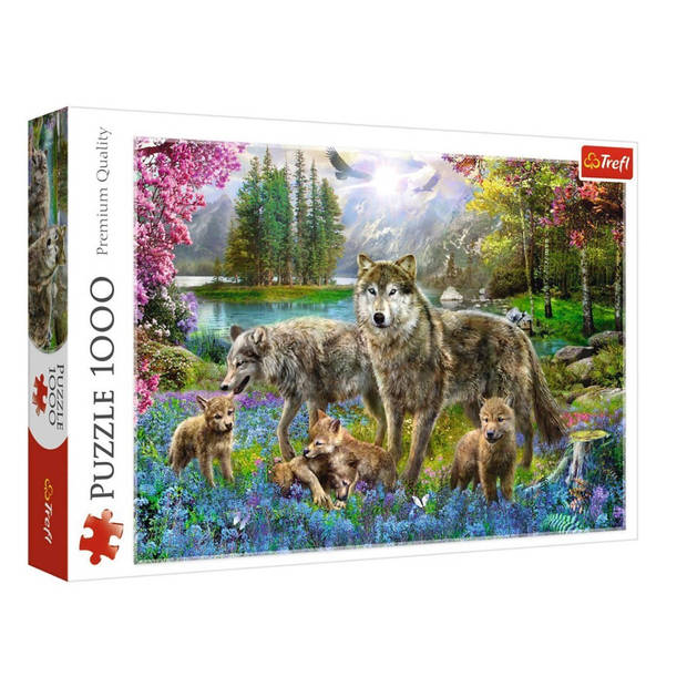 Massamarkt Puzzel 1000 pcs - Wolven bijeenkomst