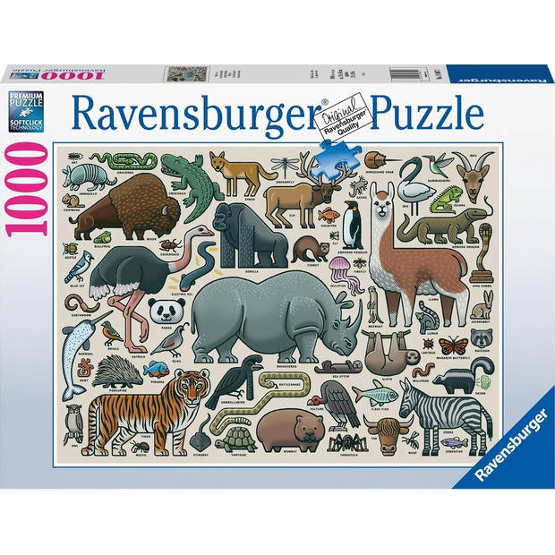 Ravensburger puzzel Wilde dieren 1000st