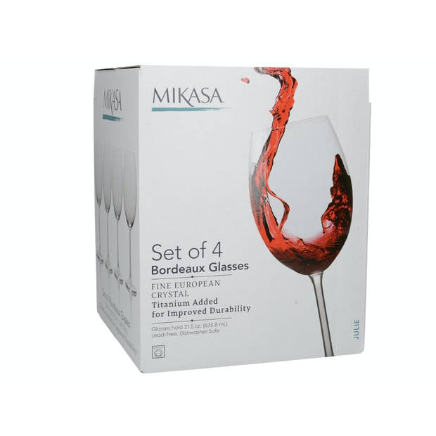 Mikasa - Bordeaux Wijnglazenset, 4 stuks, 739 ml - Mikasa Julie