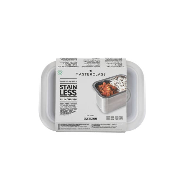MasterClass - Voedselcontainer, RVS, 1 L - Masterclass