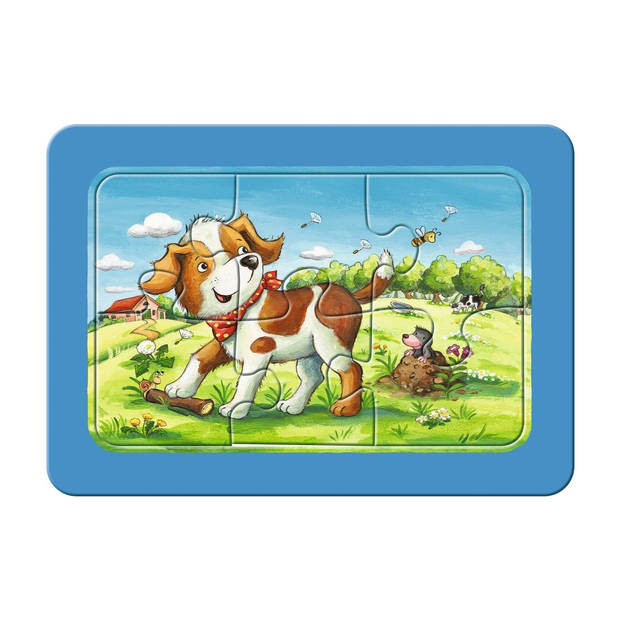 Ravensburger Mijn dierenvriendjes - My First puzzels - 3x6 stukjes - kinderpuzzel