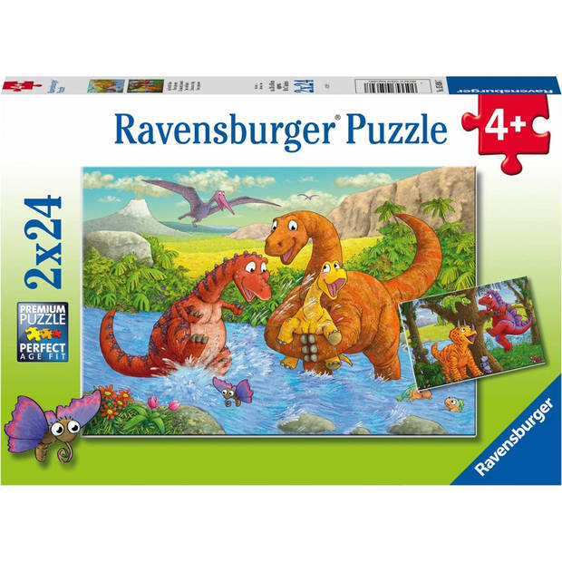 Ravensburger puzzel Spelende dino's