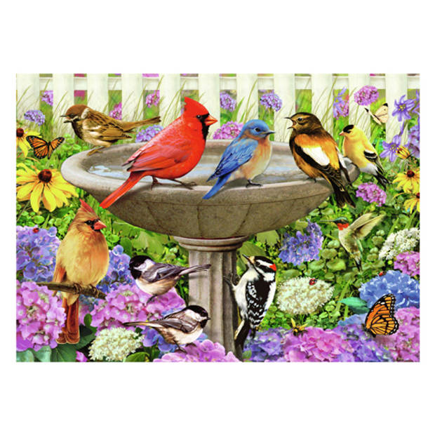 Ravensburger puzzel Bij het vogelbadje