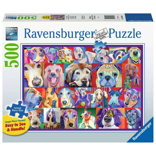 Ravensburger puzzel Kleurrijke honden