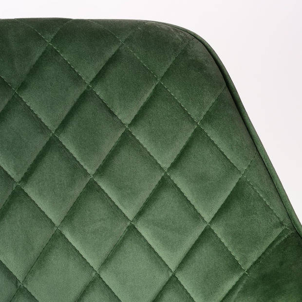 Eetkamerstoel Set van 4 Yurgan velvet mat groen