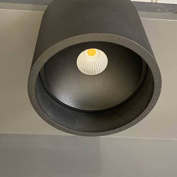 Artdelight Plafondlamp Orleans Ø 11 cm H 10 cm zwart