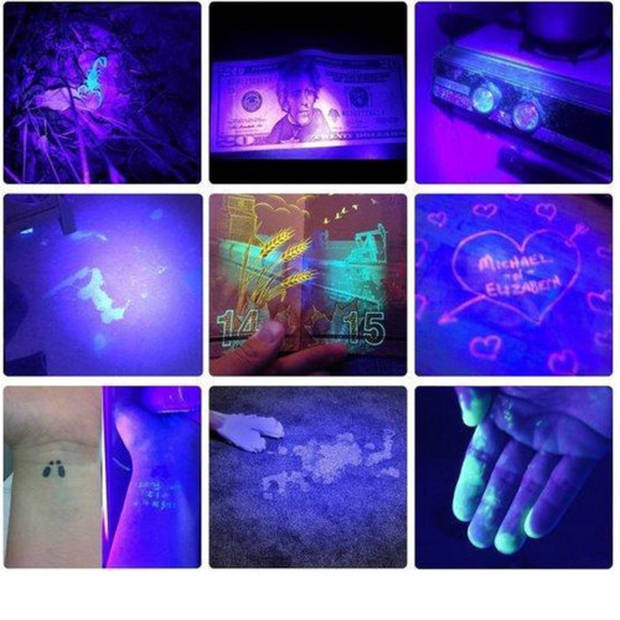 Höfftech UV Zaklamp Ultra Violet LED's