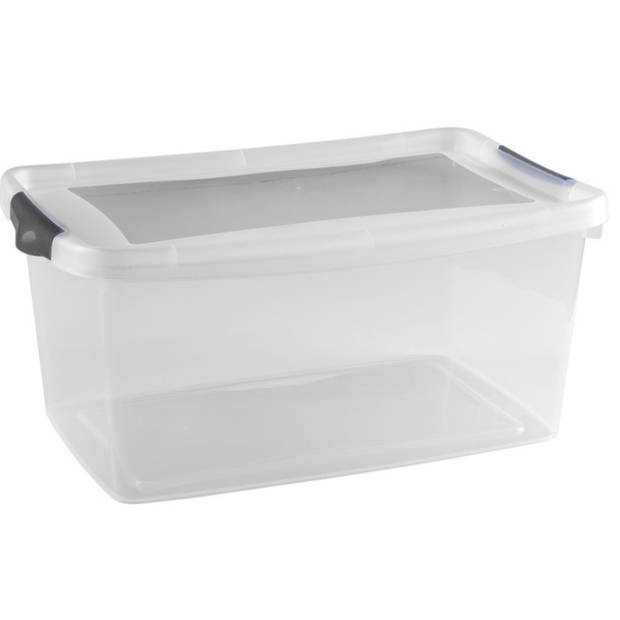 Hega Hogar Opbergbox - 13 liter - 40 x 27 x 19 cm - kunststof - Opbergbox