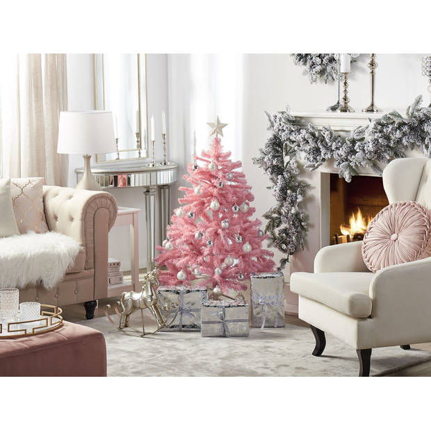 Beliani FARNHAM - Kerstboom-Roze-PVC