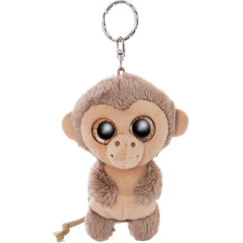Nici sleutelhanger Monkey Hobson 9 cm polyester beige/bruin