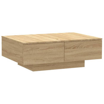 vidaXL Salontafel 90x60x31 cm bewerkt hout sonoma eikenkleurig