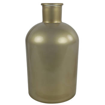 Countryfield vaas - mat goud - glasA - apotheker fles - D17 x H31 cm - Vazen