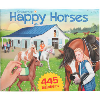 Depesche stickerboek Happy Horses 25 x 30 cm 445 stuks