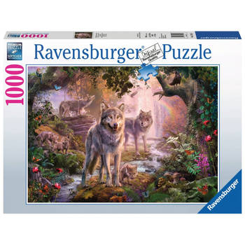 Ravensburger puzzel Wolvenfamilie in de zomer - Legpuzzel - 1000 stukjes
