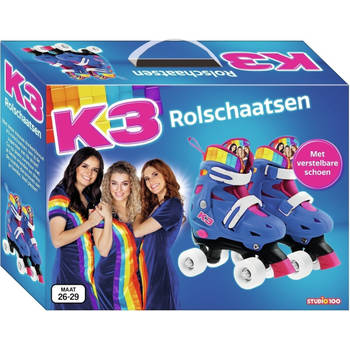 K3 rolschaatsen maat 26-29 regenboog