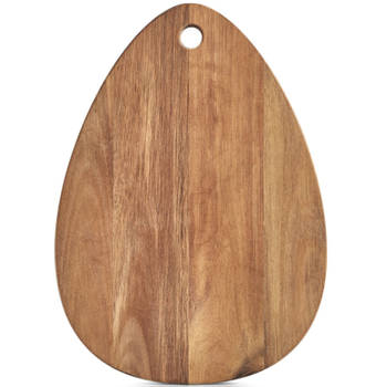 Zeller Druppel vormige houten snijplank - acacia hout - 29 x 40 cm - Snijplanken