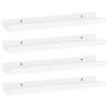 vidaXL Wandschappen 4 st 40x9x3 cm hoogglans wit